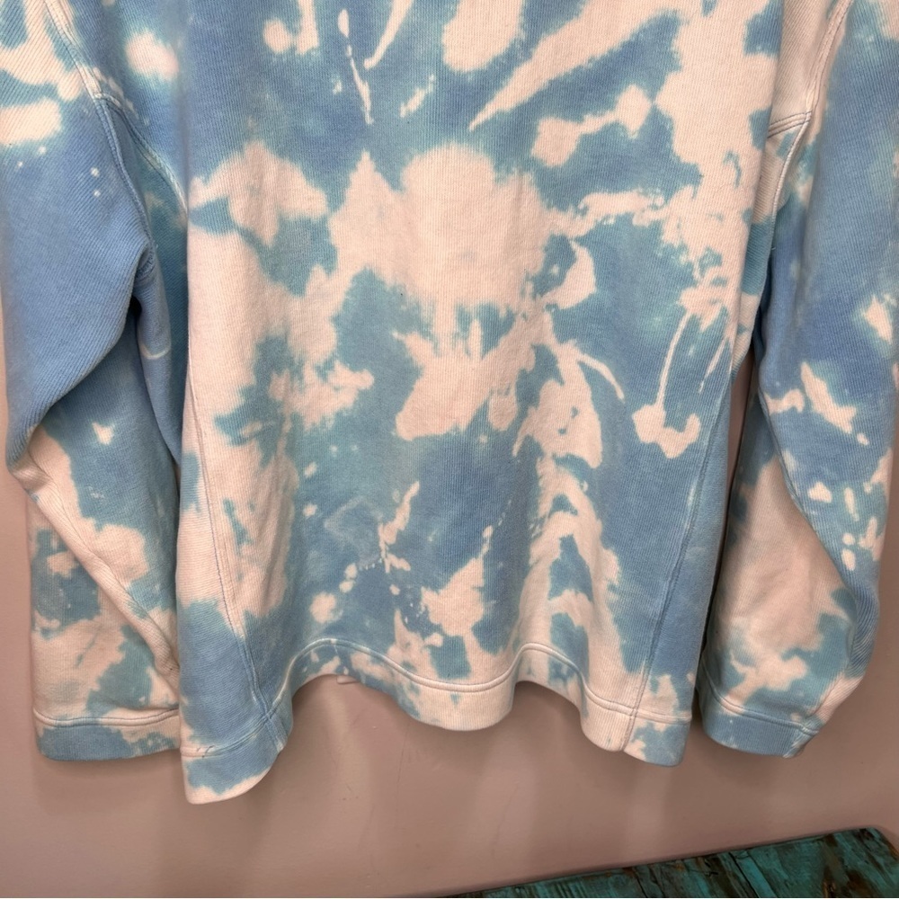 Tommy Bahama Blue & White Tie Dye 1/4 Zip Pullover Sweater Size Large - Picture 7 of 11